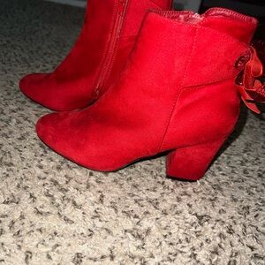 Allegra Red Women's Ankle Boots